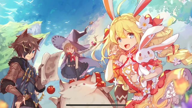 絵本のような世界観が魅力のMMORPG「アッシュテイル」の初心者向けレビュー記事用アイキャッチ画像。かわいいキャラが登場