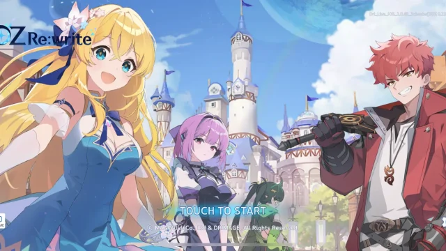 『オズ リライト』のレビュー記事のアイキャッチ画像。ゲームのロゴと、可愛らしい主人公のキャラクターたちが描かれており、アニメのような世界観が伝わってくる。